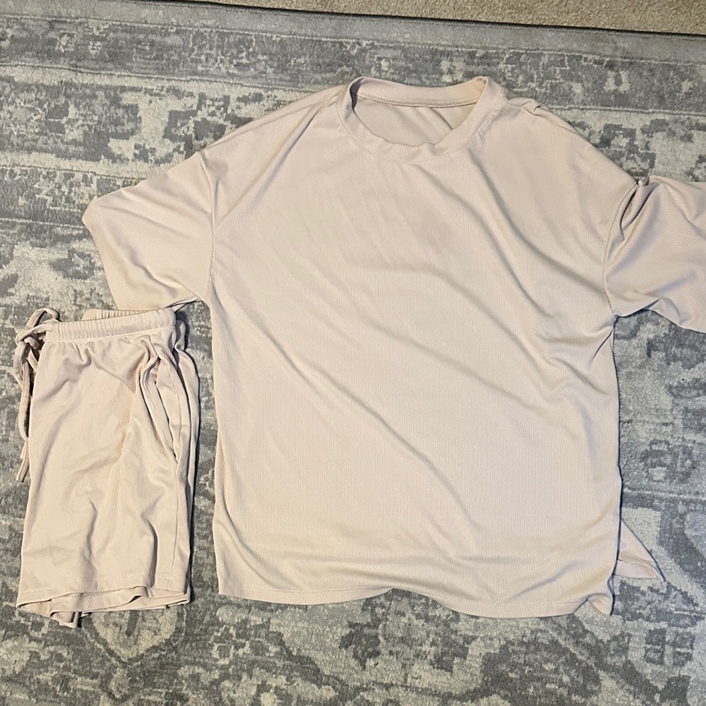 Women's Cream Pajama Set (EUC)